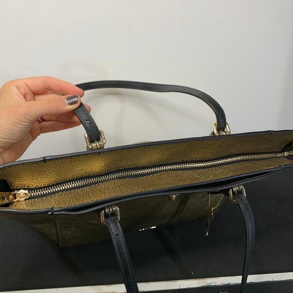 Coach Gold Metallic Turnlock Tote - Picture 16 of 16